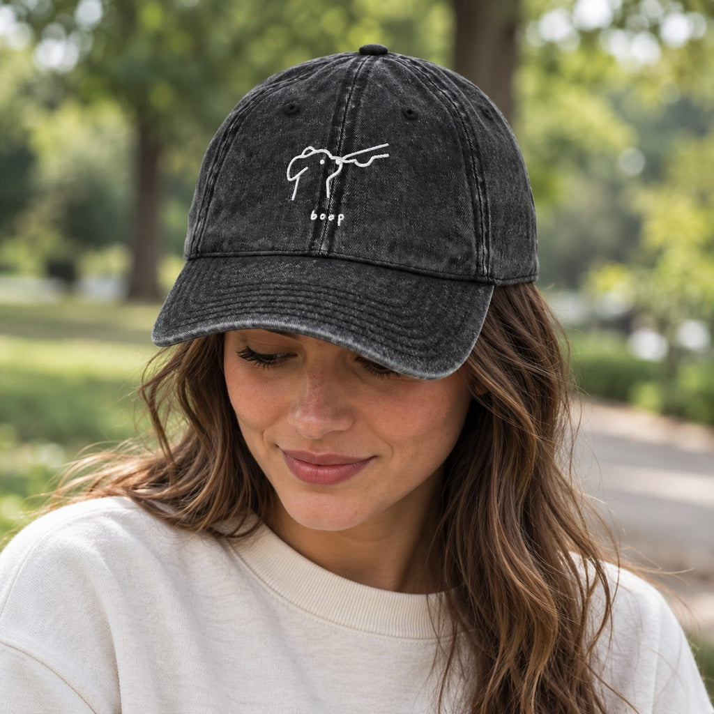Vintage Cotton Twill Cap boop — lifestyle mockup