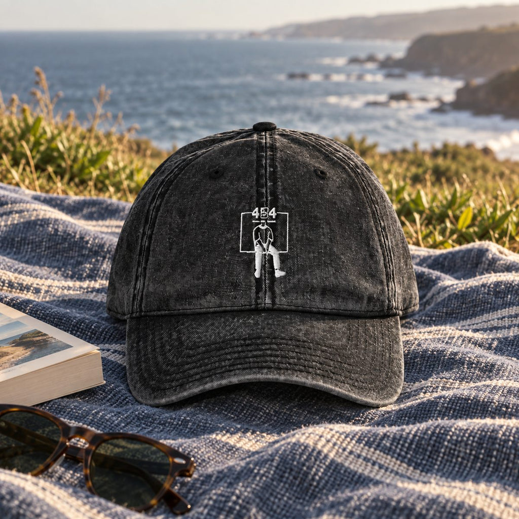 Vintage Cotton Twill Cap — lifestyle mockup